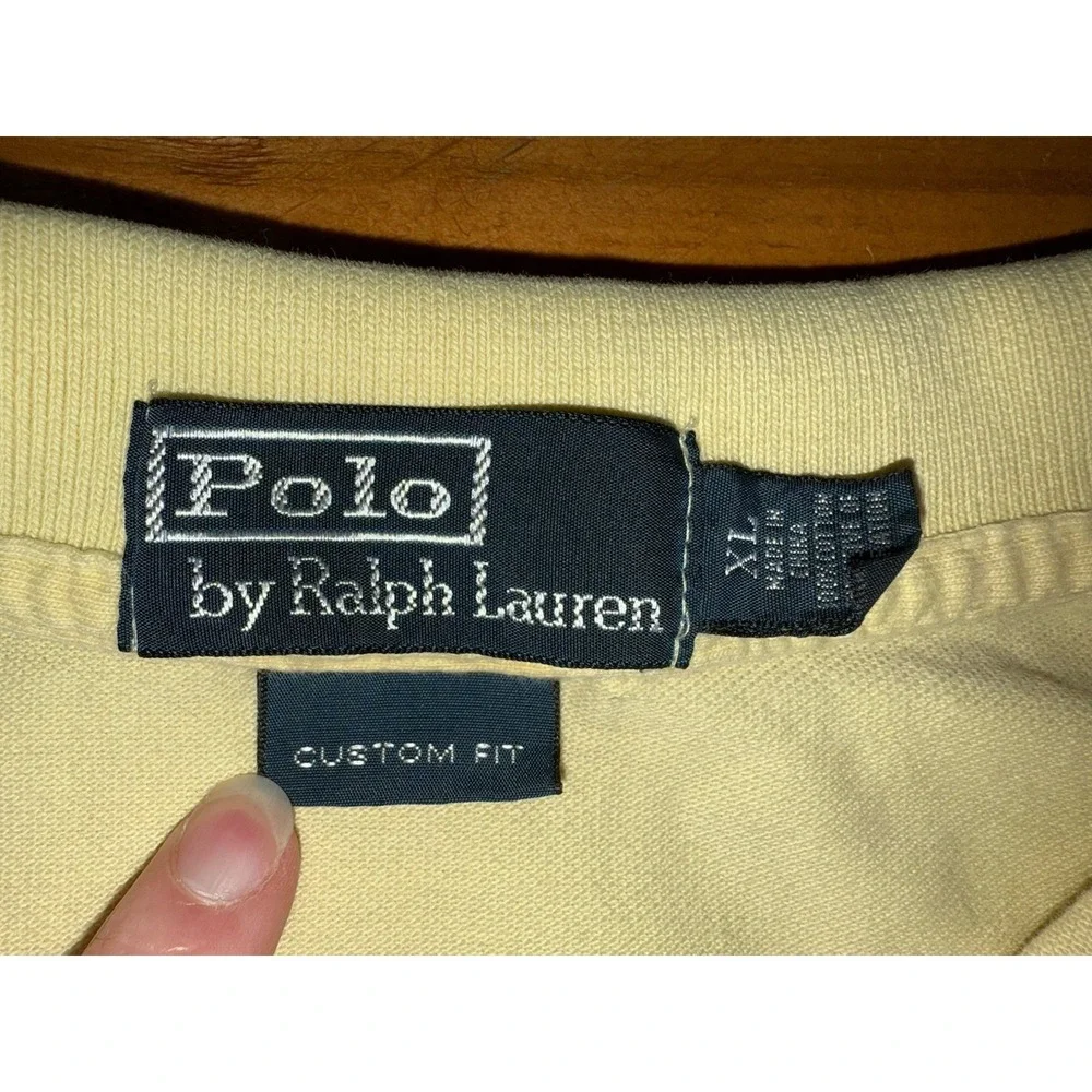 Polo Ralph Lauren Yellow Polo Shirt Mens Size XL‎ 100% Cotton